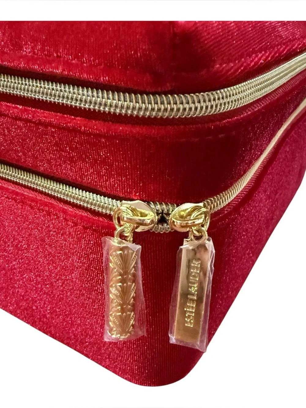 Estee Lauder Red Velvet Train Case NWOT